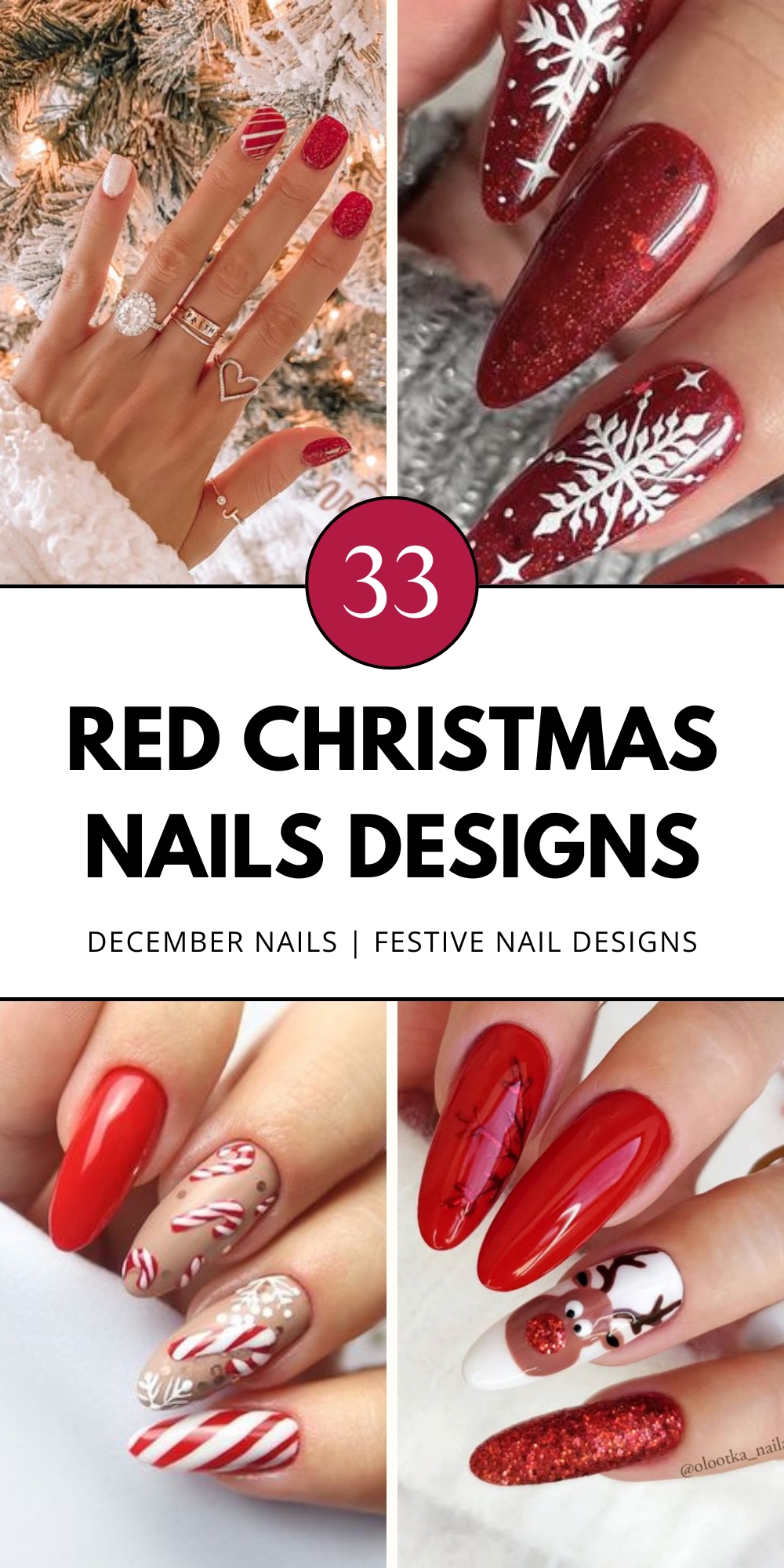 Christmas and New Year nail art 2025