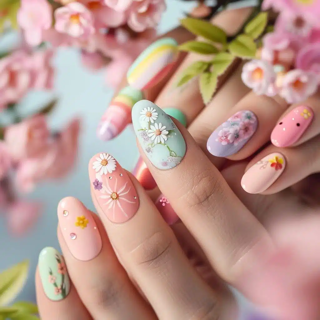 Types of Colored Nail Art