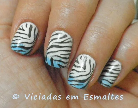 Unha Decorada Zebra