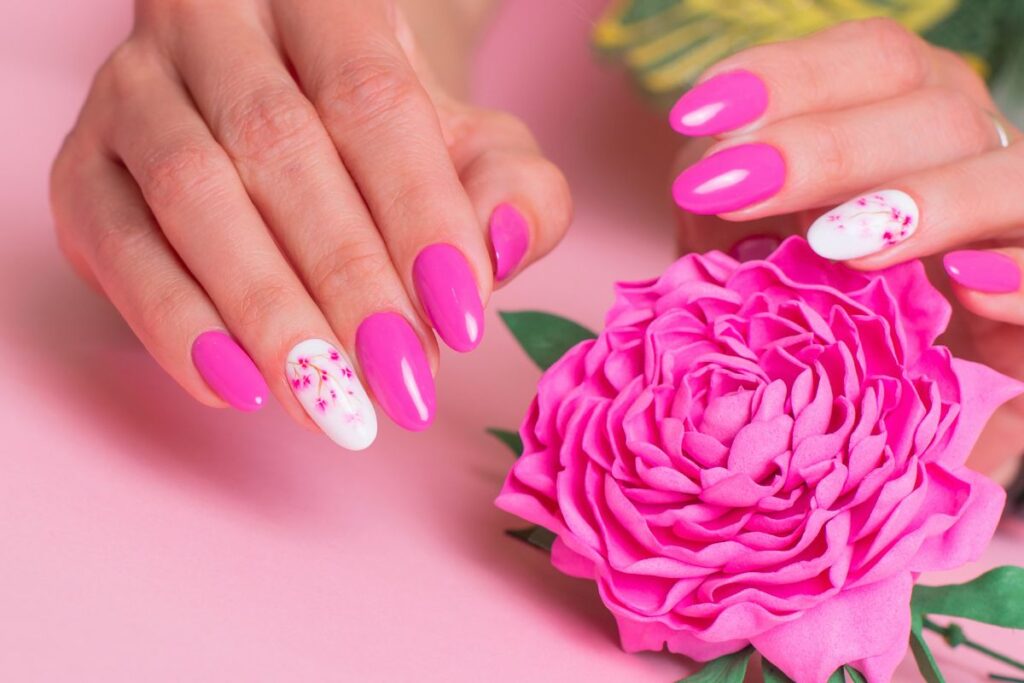 Unha Amendoada Decorada Unha Amendoada Decorada