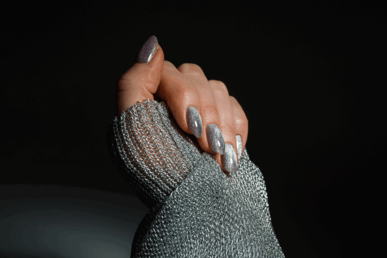Unha De Gel Decorada Com Glitter