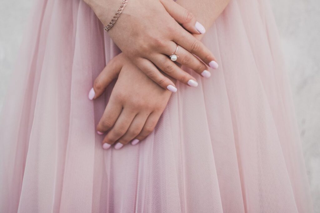 Unha De Gel Decorada Delicada Redonda Unha De Gel Decorada Delicada Redonda