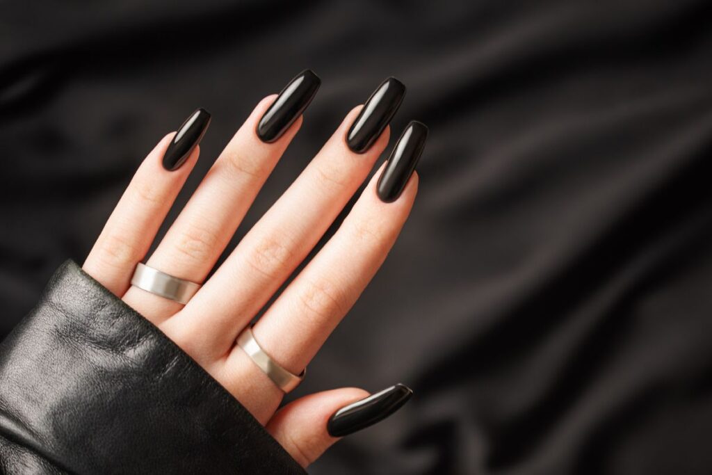 Unha Decorada Acrigel Preta: Modernidade e Ousadia! Unha Decorada Acrigel Preta