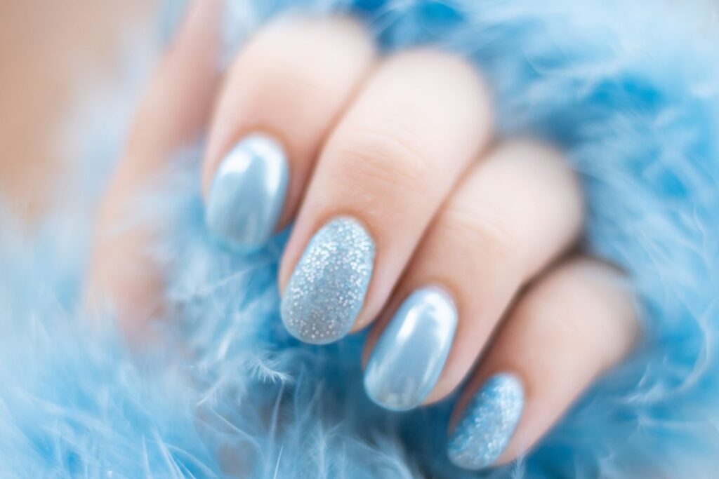Unha Decorada Azul Claro Unha Decorada Azul Claro