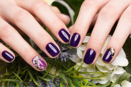 Unha Decorada Uva: Sofisticação em Tons Intensos! Unha Decorada Uva