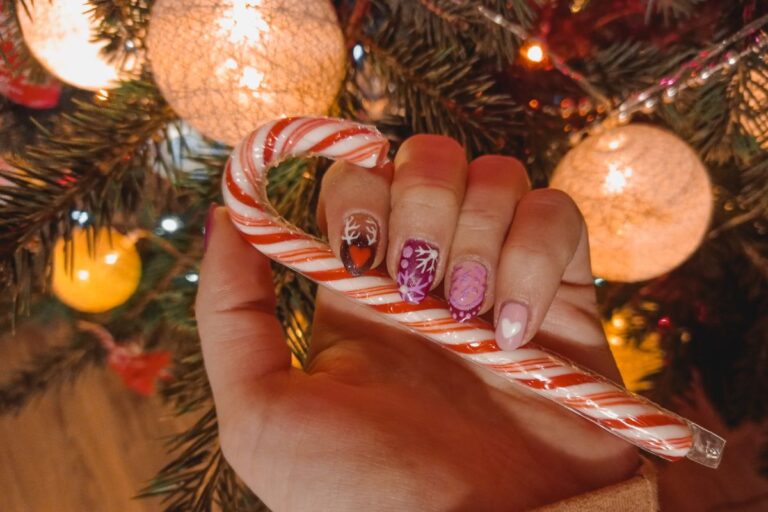 Unhas Postiças Decoradas para o Natal