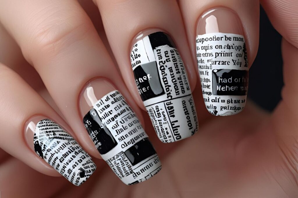 Como fazer unha decorada com jornal sem mistério Como fazer unha decorada com jornal sem mistério
