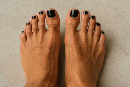 Descobri por que Cristiano Ronaldo pinta as unhas dos pés de preto