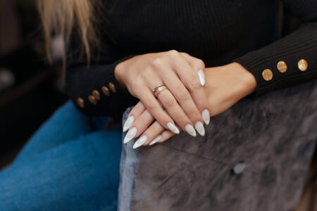 Unha Decorada Gel Branco